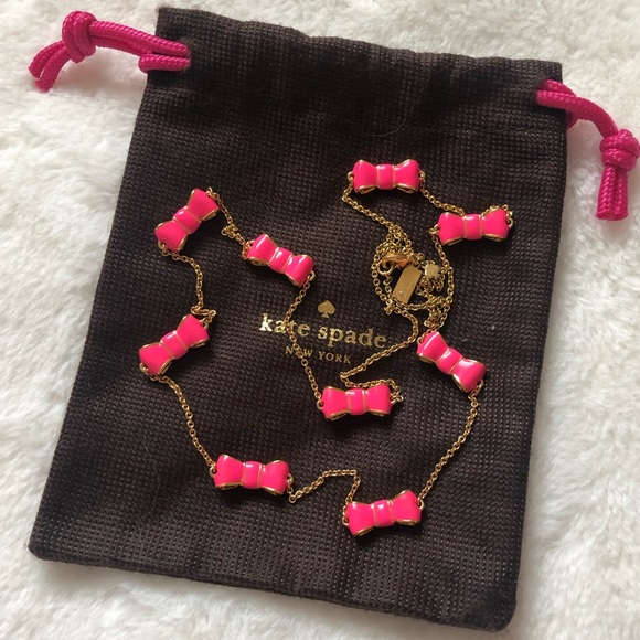 kate spade Jewelry - Kate Spade “Take a Bow” pink necklace